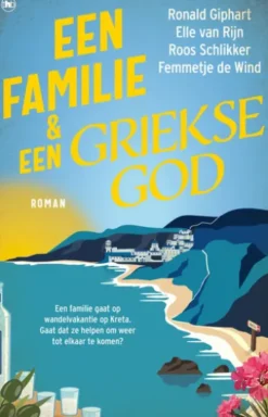 Een familie en een Griekse god