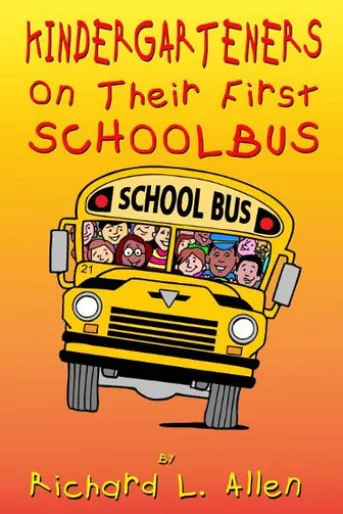 Kindergarteners On Their First School Bus