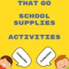 Learn Basic Spanish to English Words: Things That Go • School Supplies • Activities