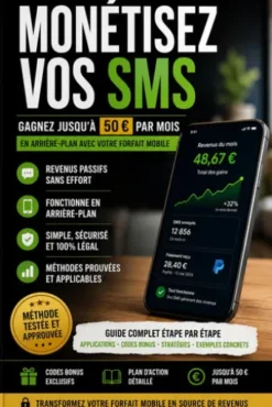 Monétisez Vos SMS : Gagnez jusqu'à 50 € par mois en arrière-plan avec votre forfait mobile.