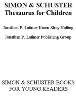 Simon & Schuster Thesaurus for Children