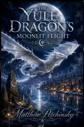 The Yule Dragon's Moonlit Flight